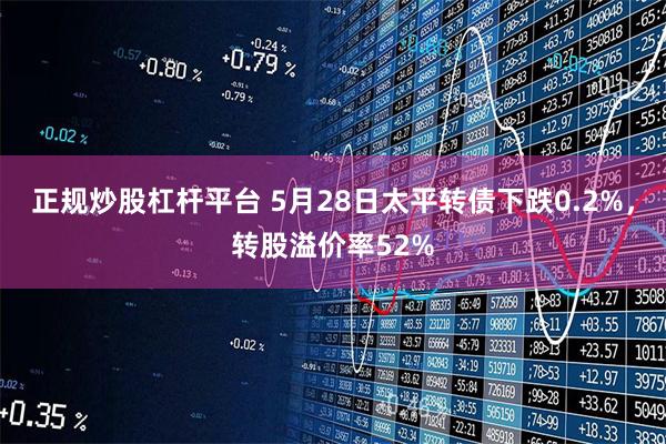 正规炒股杠杆平台 5月28日太平转债下跌0.2%，转股溢价率52%