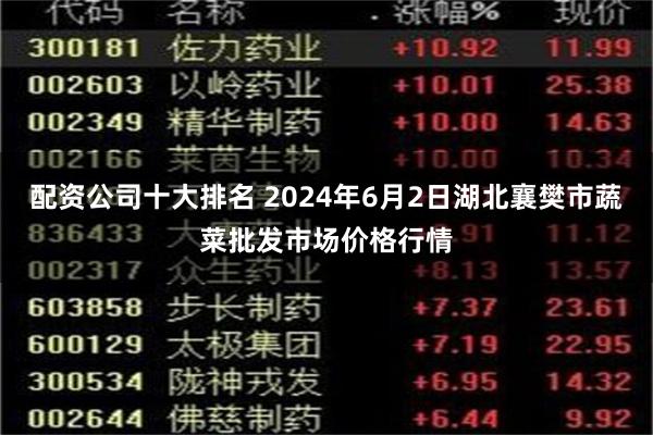 配资公司十大排名 2024年6月2日湖北襄樊市蔬菜批发市场价