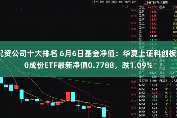 配资公司十大排名 6月6日基金净值：华夏上证科创板50成份ETF最新净值0.7788，跌1.09%