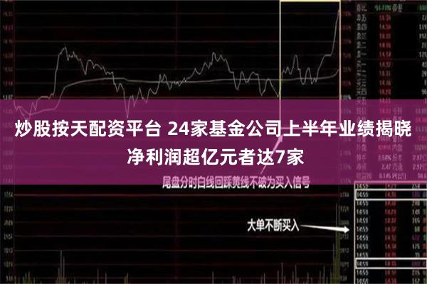 炒股按天配资平台 24家基金公司上半年业绩揭晓 净利润超亿元者达7家