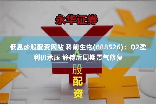 低息炒股配资网站 科前生物(688526)：Q2盈利仍承压 